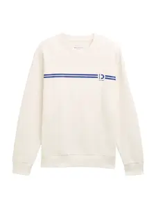 TOM TAILOR DENIM Mikina  námornícka modrá / biela