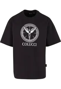 Colucci Tričko 'Ikarus Circle'  čierna / biela