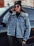 Dámská džínová bunda s kožešinou FURDENIM