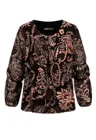 Cloud5ive Blúzka  béžová / hnedá / čierna