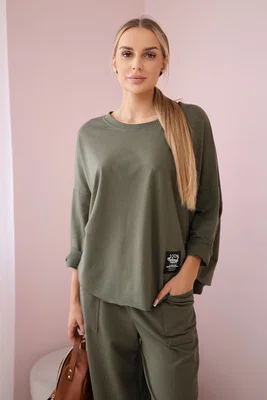 Włoski Bavlněná mikina kalhoty set mincovna