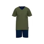 TOM TAILOR Krátke pyžamo  tmavomodrá / kaki