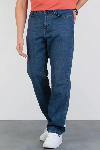 52334 Dewberry Baggy Fit Relaxed Cut Hlt Loose Mens Jeans-BLUE