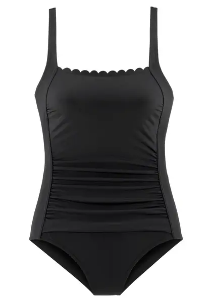 LASCANA Jednodielne plavky 'Camilla'  čierna / biela