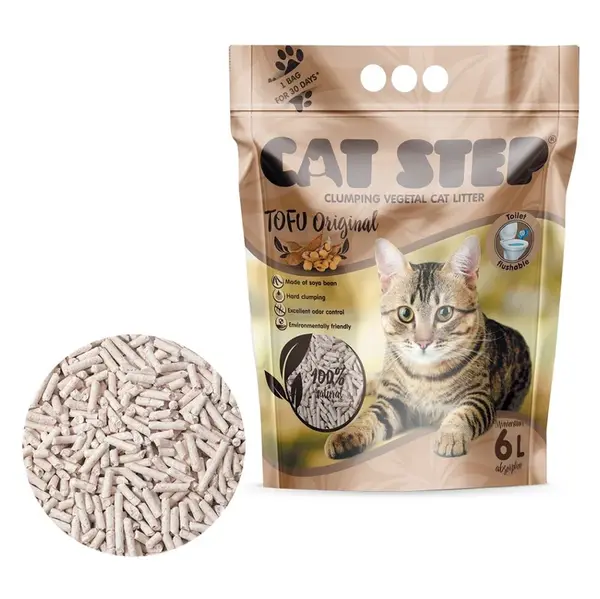 TOMMI Cat Step Tofu Original podstielka 2,7 kg/6 l