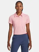 Svetloružové dámske športové polo tričko Under Armour Playoff