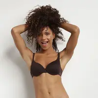 DIM INVISIFREE PADDED BRA - Dámska hladká vystužená podprsenka - hnedá