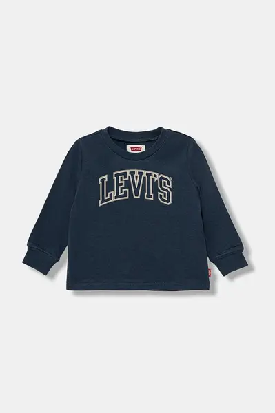 Dětské bavlněné tričko s dlouhým rukávem Levi's COLLEGIATE LS TEE