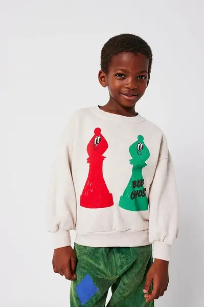 Detská bavlnená mikina Bobo Choses Checkmate