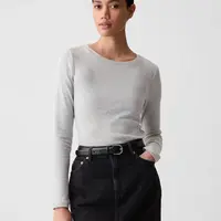 Svetlosivé dámske basic tričko GAP