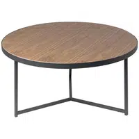 MID.YOU KONFERENČNÍ STOLEK, černá, barvy vlašských ořechů, dřevo, kov, kompozitní dřevo, 80/80/40 cm