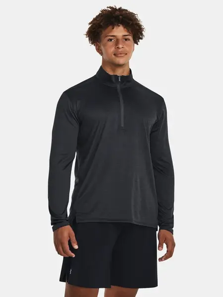 Čierne pánske tričko Under Armour UA Tech Vent 1/2 Zip