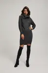 Marisse Graphite Turtleneck Sweater Dress