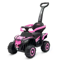 Detské elektrické odrážadlo Baby Mix Ruggy s vodiacou tyčou baby pink , 20C56928