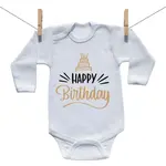 Boodyy Body s dlhým rukávom Happy birthday 92 (18-24 mesiacov)