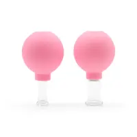 Masážne banky s balónikom úzke - sada 2ks