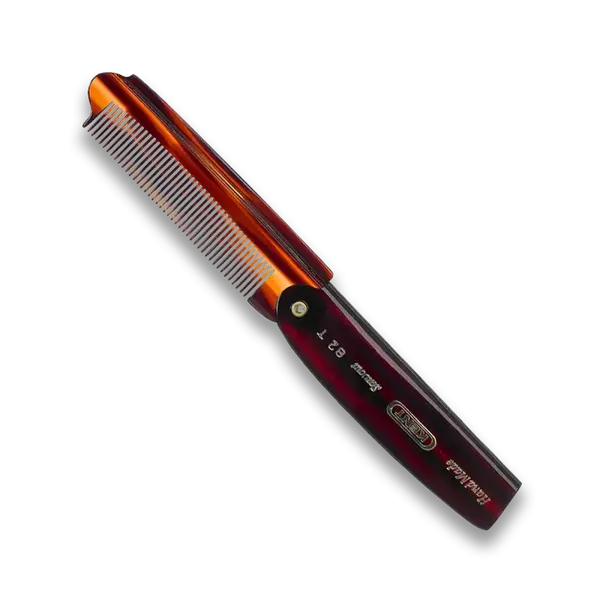 Ručne vyrobený 190 mm skladací hrebeň na jemné vlasy Kent