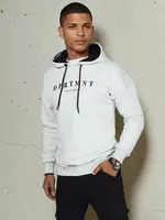 Bluza męska z nadrukiem jasnoszara Dstreet