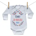 Boodyy Body s dlhým rukávom Úsmev za kraslicu 68 (3-6 mesiacov)