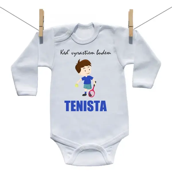 Boodyy Body s dlhým rukávom Keď vyrastiem budem tenista 92 (18-24 mesiacov)