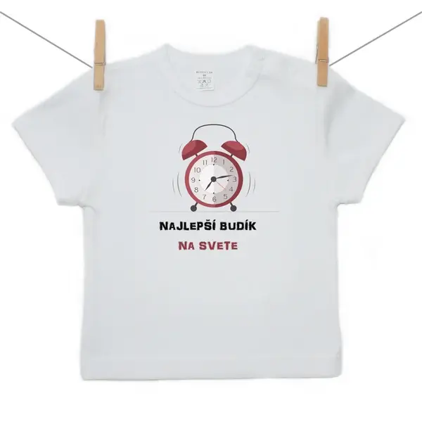 Boodyy Tričko s krátkym rukávom Najlepší budík 74 (6-9 mesiacov)