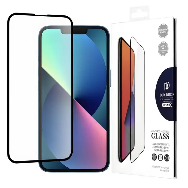 10D Tvrdené sklo pre Apple iPhone 14/iPhone 13/iPhone 13 Pro/iPhone 16e - Čierna H36711