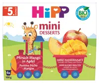 HiPP Príkrm BIO 100% Ovocie Jablká s broskyňami