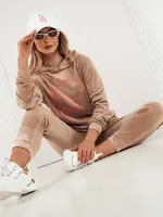 Dámský vélurový set VIP PRIVATE Barva kamelová DSTREET