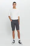 AC&Co / Altınyıldız Classics Men's Anthracite Slim Fit Slim Fit Dobby Dobby 100% Cotton Casual Chino Shorts.