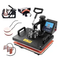SHUOHAO 7 In 1 Heat Press Machine 11.4*15in for Cap/Bag/Mouse Pad/Phone Case/Tape/Stickers/Mug/Plate/Puzzle/T-shirts