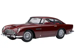 Aston Martin DB5 RHD (Right Hand Drive) Dubonnet Rosso Red Metallic 1/18 Model Car by Autoart