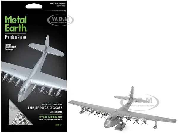 Model Kit Hughes H-4 Hercules Flying Boat "The Spruce Goose" (Moderate Difficulty) Steel Model by Metal Earth