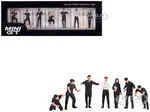 "NISMO Technician Team" 7 Piece Figure Set for 1/64 Scale Models by Mini GT