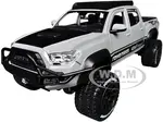 2023 Toyota Tacoma TRD PRO Off Road Pickup Truck Cement Gray with Black Hood and Roofrack "Maisto Design" Series 1/27 Diecast Model Car by Maisto