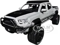 2023 Toyota Tacoma TRD PRO Off Road Pickup Truck Cement Gray with Black Hood and Roofrack "Maisto Design" Series 1/27 Diecast Model Car by Maisto