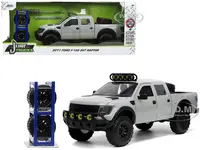 2011 Ford F-150 SVT Raptor Pickup Truck Light Gray with Extra Wheels "Just Trucks" Series 1/24 Diecast Model Car by Jada
