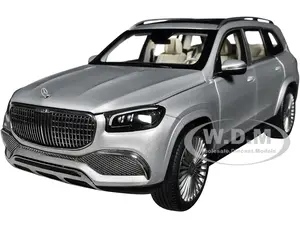 2020 Mercedes-Maybach GLS 600 Silver Metallic with Sun Roof 1/18 Diecast Model Car by Paragon Models
