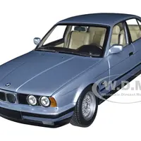 1988 BMW 535i (E34) Light Blue Metallic 1/18 Diecast Model Car by Minichamps