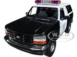 1996 Ford Bronco Police Black and White Oklahoma Highway Patrol "Artisan Collection" 1/18 Diecast Model Car by Greenlight
