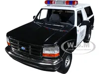 1996 Ford Bronco Police Black and White Oklahoma Highway Patrol "Artisan Collection" 1/18 Diecast Model Car by Greenlight