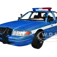 2001 Ford Crown Victoria Police Interceptor Blue Metallic "Seattle Police - Seattle Washington" "Hot Pursuit" Series 1/24 Diecast Model Car by Greenl
