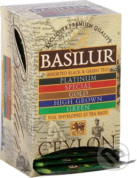 BASILUR Island of Tea Assorted přebal (Pravý ceylónsky porciovaný čaj)