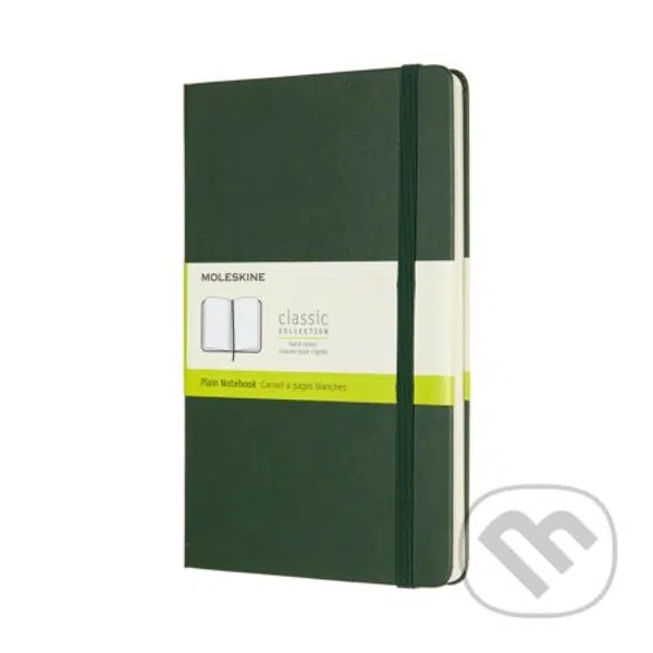 Moleskine - zelený zápisník (stredný, čistý)