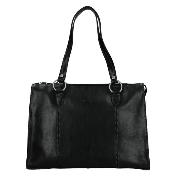 Elegantní dámská kožená kabelka Katana Jarusk - černá