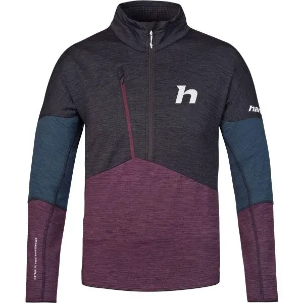 Hannah NIRO HZ Pánska funkčná mikina, vínová, veľkosť