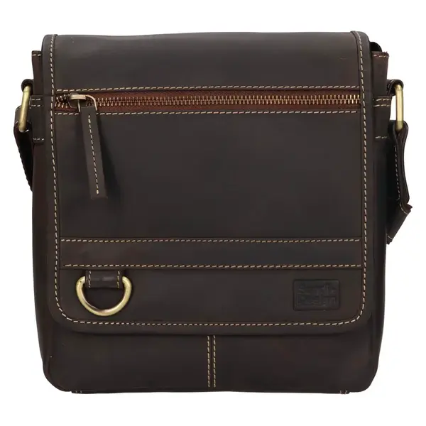 Pánská kožená taška přes rameno SendiDesign Greg - hnědá