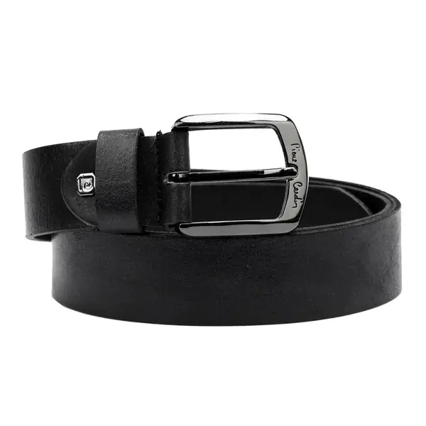 Pánsky kožený opasok Pierre Cardin Ron - čierna