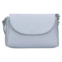 Dámska kožená crossbody kabelka Italia Mirabel - svetlo modrá