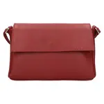 Dámska kožená crossbody kabelka Italia Darina - tmavo červená