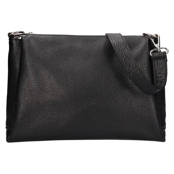 Dámska kožená crossbody kabelka Italia Tamara - čierna